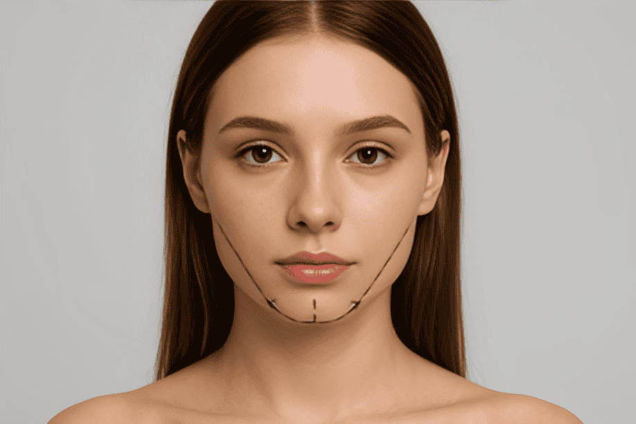 Chin shaving surgery or chin reduction surgery