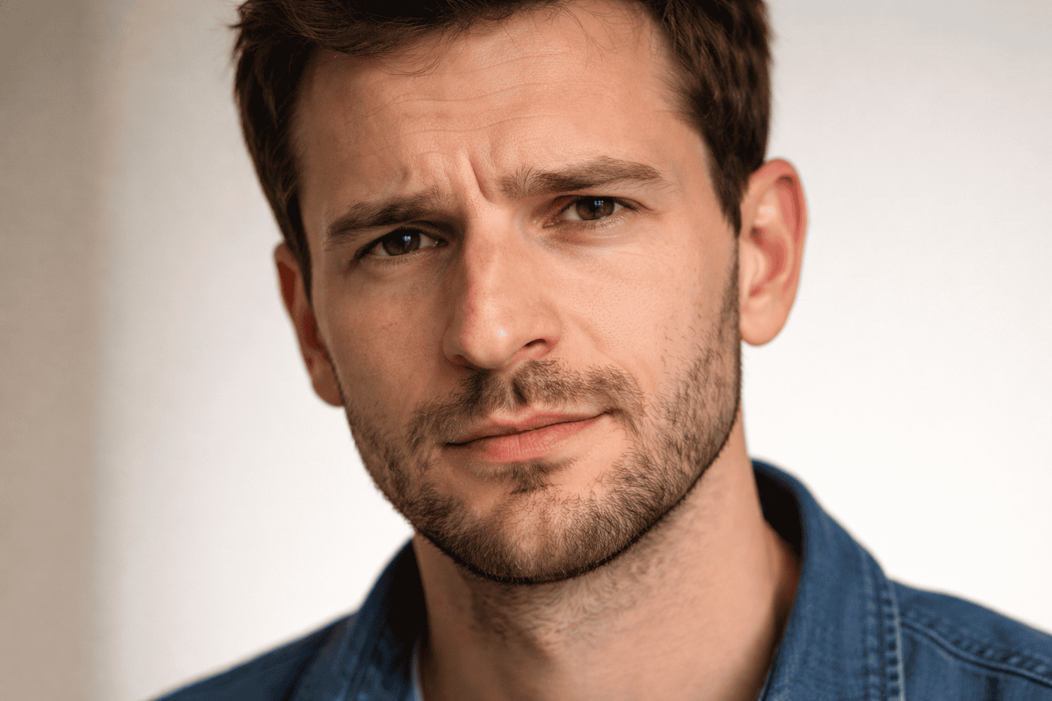 A man with a crooked nose