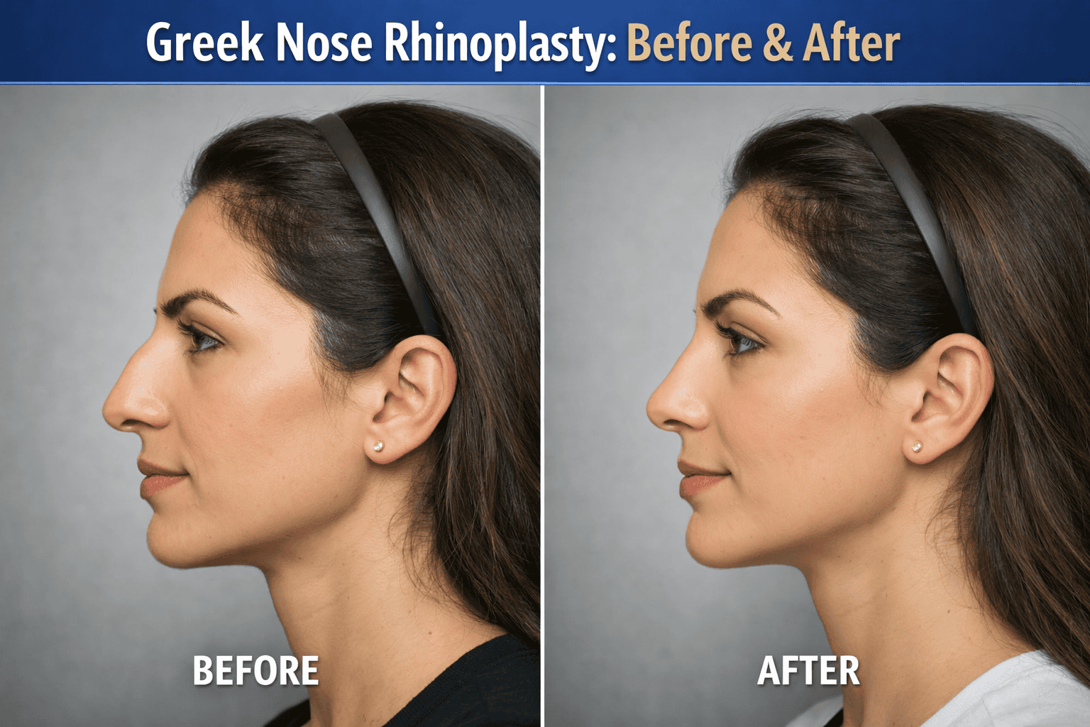 Greek nose rhinoplasty before after