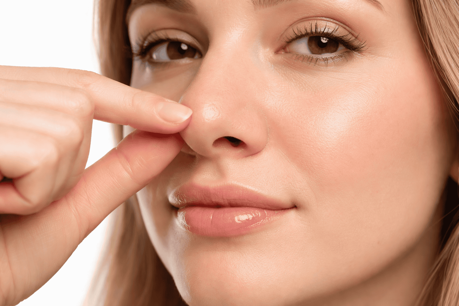 A girl with a fleshy nose