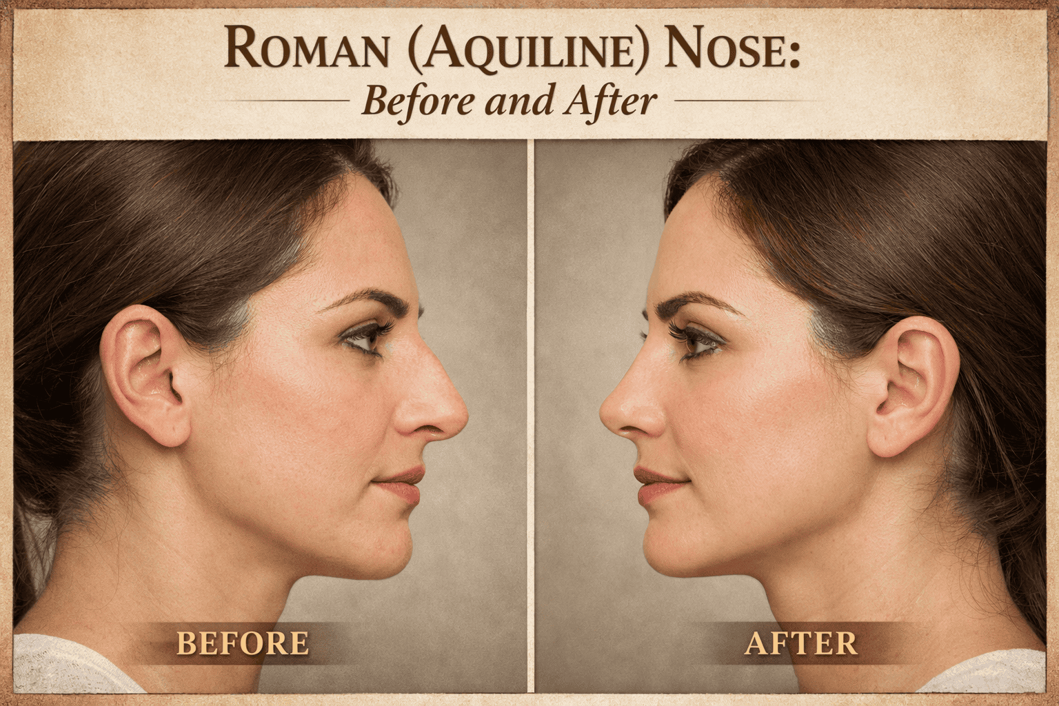 roman or aquiline nose before and after