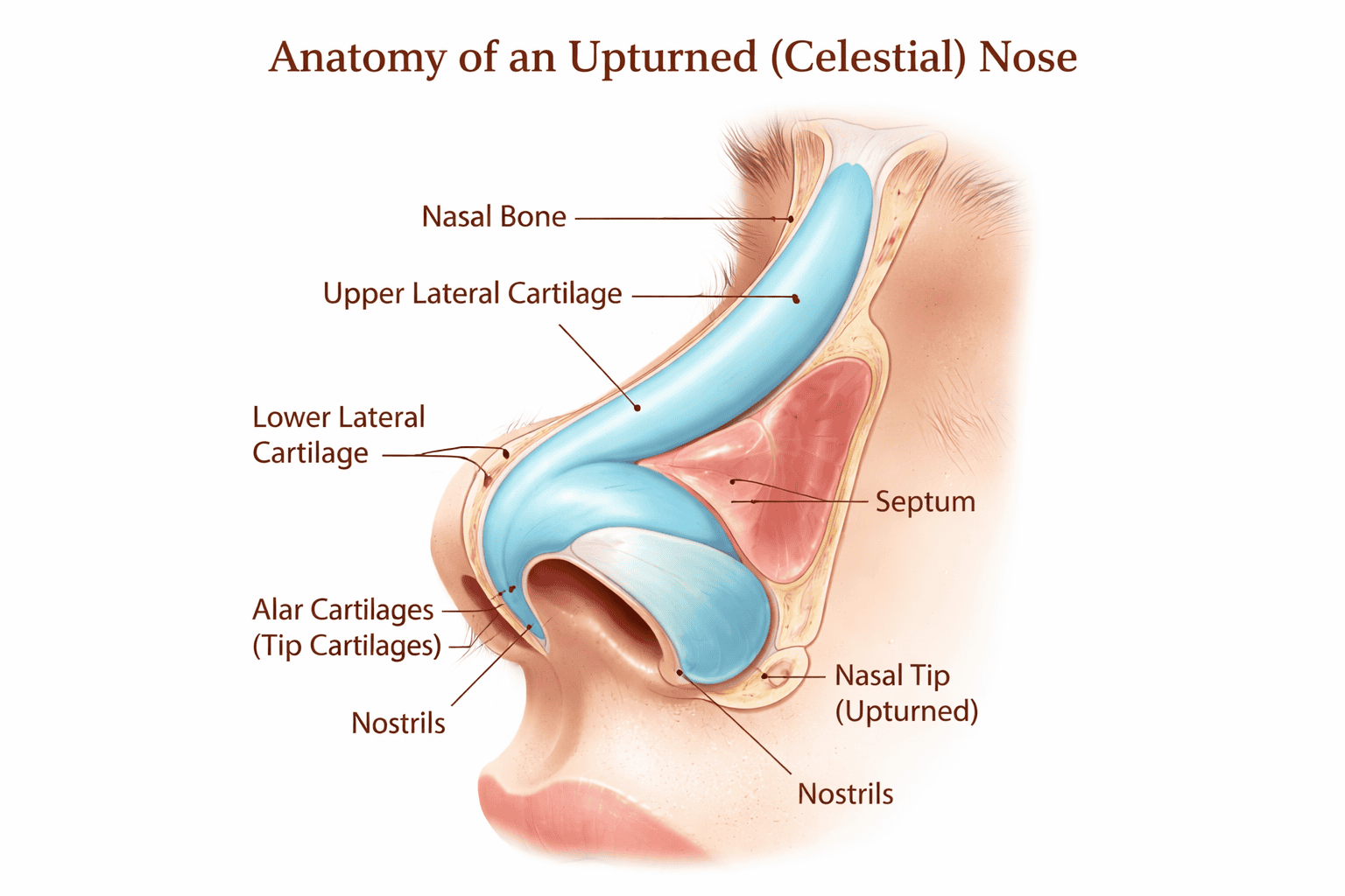 Anatomy of an upturned (celestial) nose