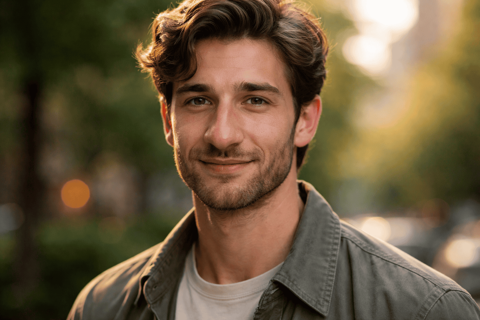 A handsome man with a bulbous nose